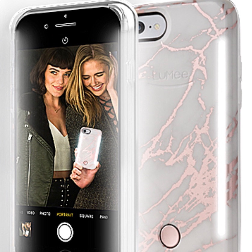 Lumee Duo Metallic Marble Rose Case  Iphone X